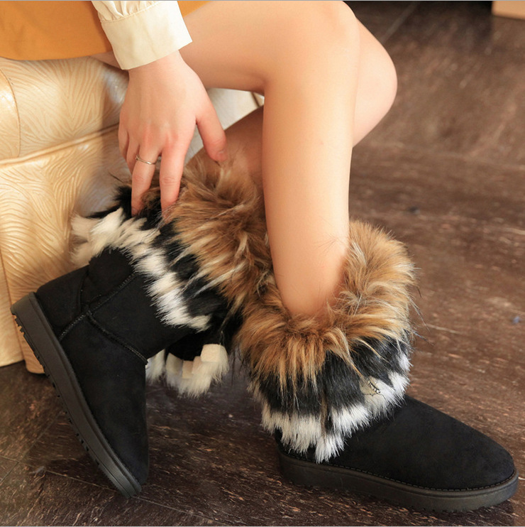 Faux Fur Mini Ankle Boots  |  Womens Boots Boots Boots