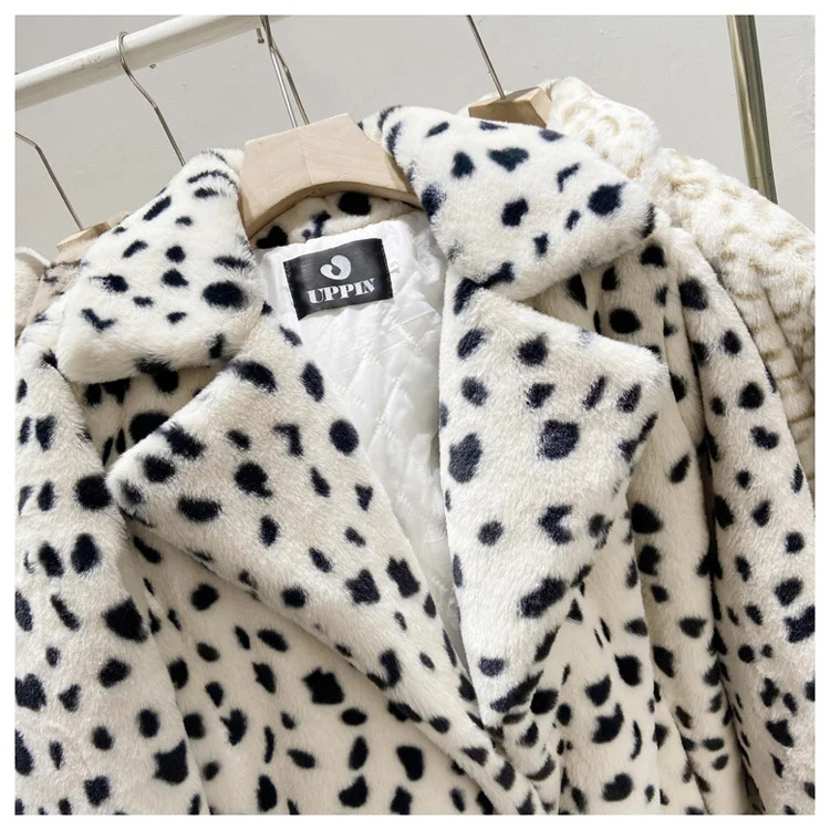 Premium Printed Faux Fur Crop Coat  |  Womens Coats Clothing Coats