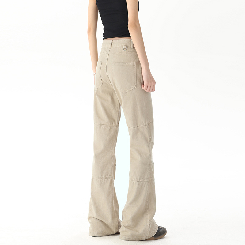 Real Leather Wide Leg Seam Detail Trousers  |  Womens Pants & Jeans Clothing Pants & Jeans