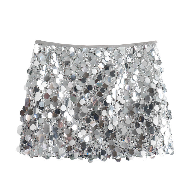 Sequin Split Mini Skirt  |  Womens Skirts Clothing Skirts