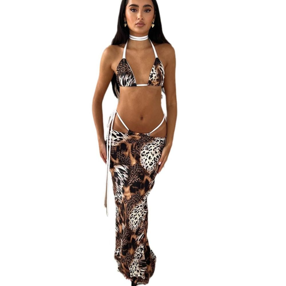 Sheer Animal Print Maxi Beach Cover Up Skirt  |  Womens Skirts Clothing Skirts