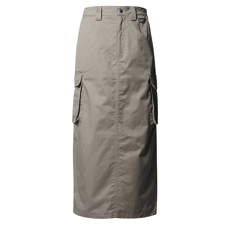 Twill Cargo Pocket Low Rise Maxi Skirt  |  Womens Skirts Clothing Skirts