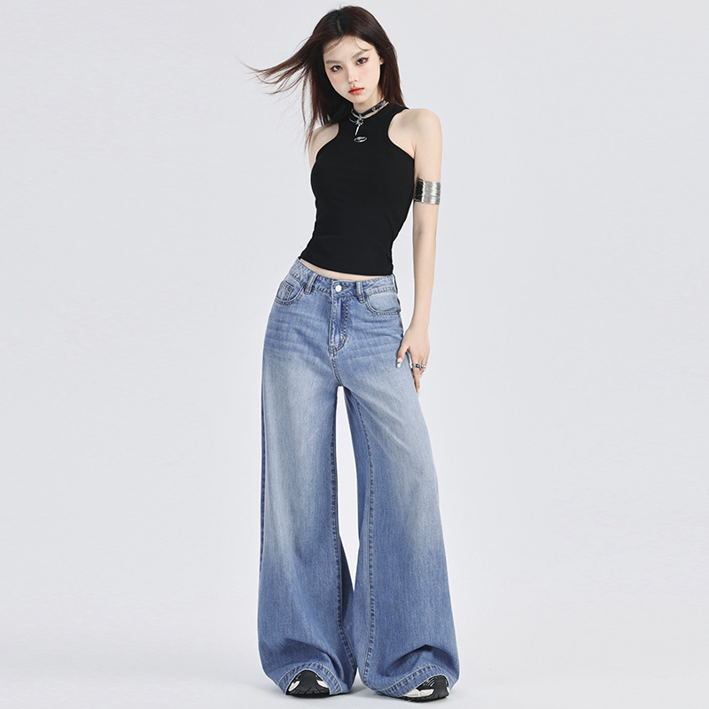 Plus Size Denim Wide Leg Baggy Jeans  |  Womens Pants & Jeans Clothing Pants & Jeans